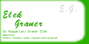 elek graner business card